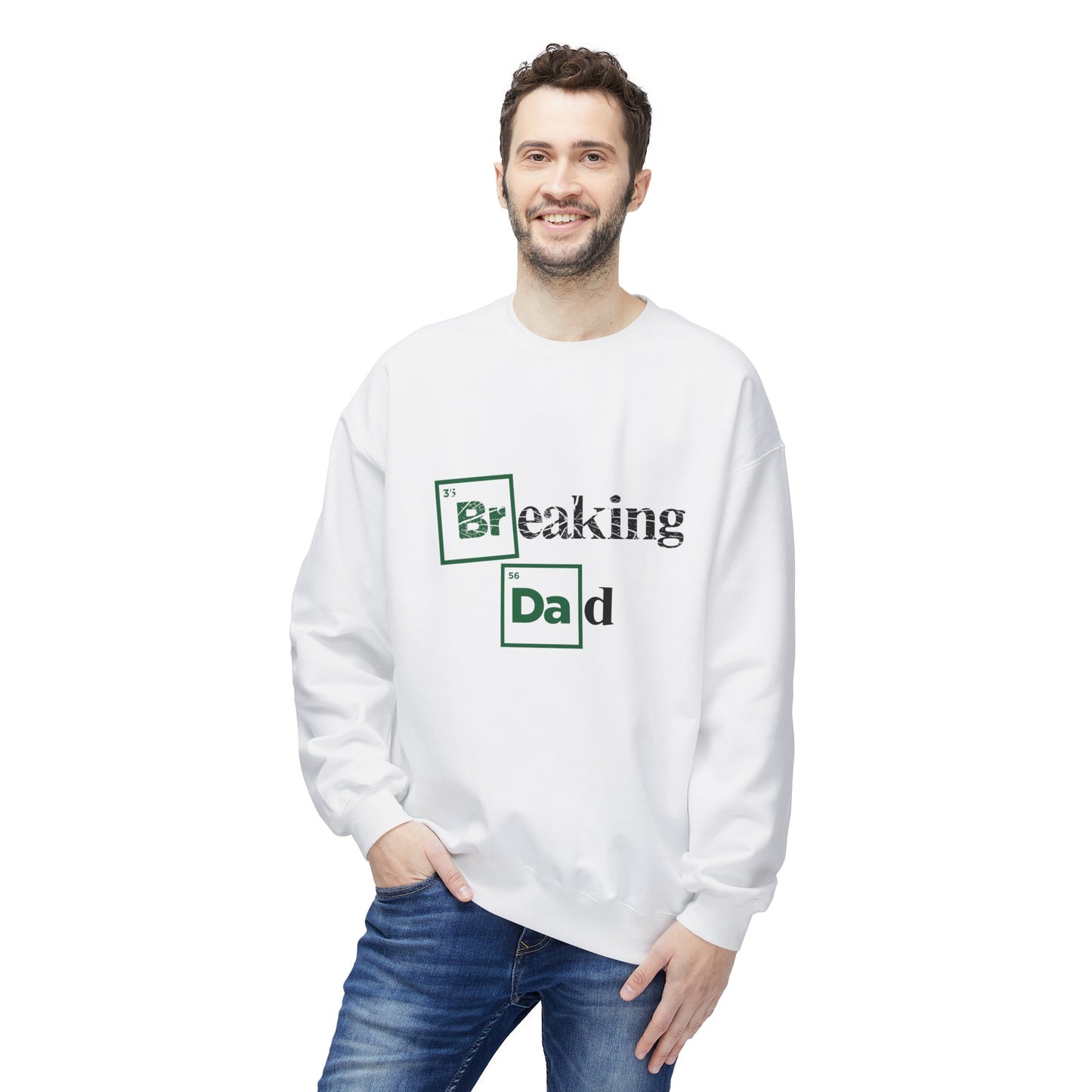 'Breaking Dad' Softstyle Fleece Crewneck (front only)